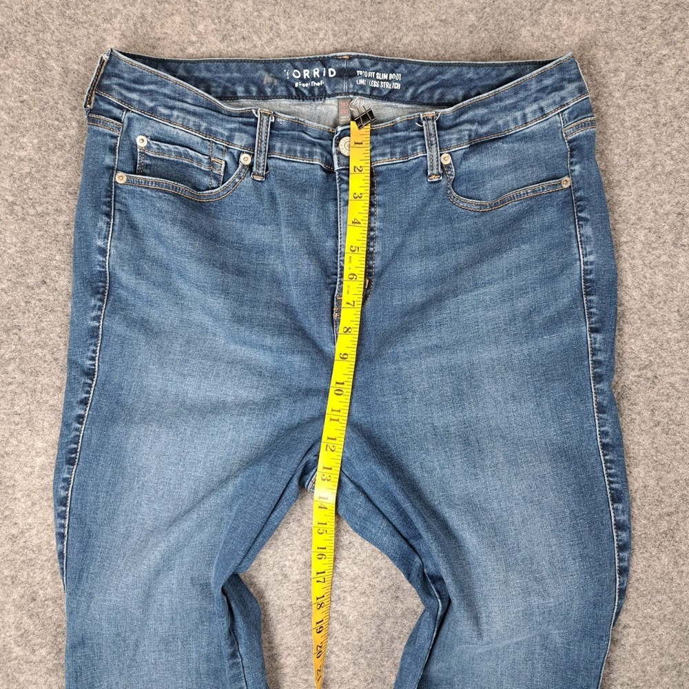 Torrid Womens Size 16S 20S Feel The Fit Mid-Rise Slim Boot Denim Jeans - Picture 7 of 10